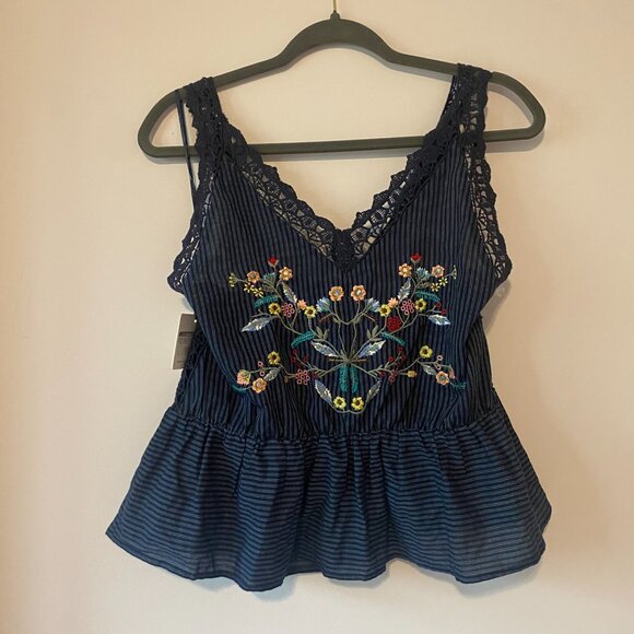 DRA Los Angeles  NEW Blue Top 100% Cotton SIZE M - Picture 1 of 10
